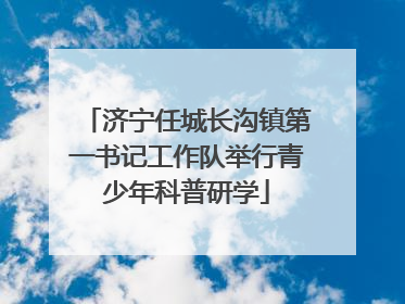济宁任城长沟镇第一书记工作队举行青少年科普研学