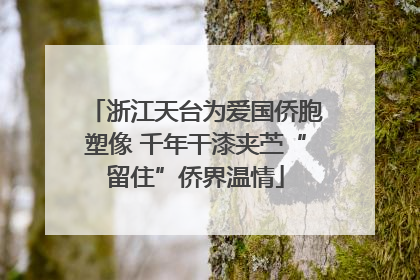 浙江天台为爱国侨胞塑像 千年干漆夹苎“留住”侨界温情