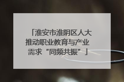 淮安市淮阴区人大推动职业教育与产业需求“同频共振”