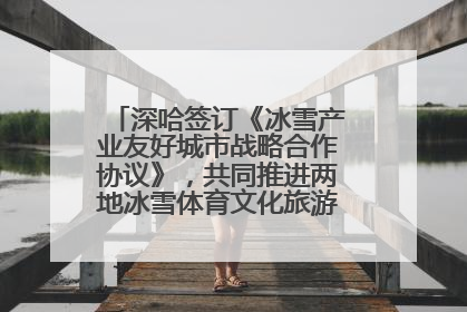 深哈签订《冰雪产业友好城市战略合作协议》，共同推进两地冰雪体育文化旅游高质量发展