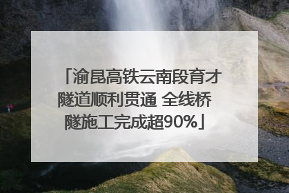 渝昆高铁云南段育才隧道顺利贯通 全线桥隧施工完成超90%