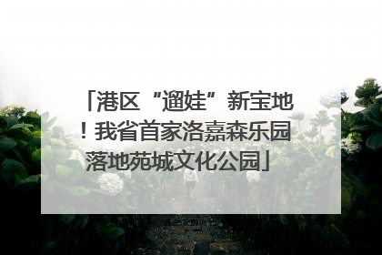 港区“遛娃”新宝地！我省首家洛嘉森乐园落地苑城文化公园
