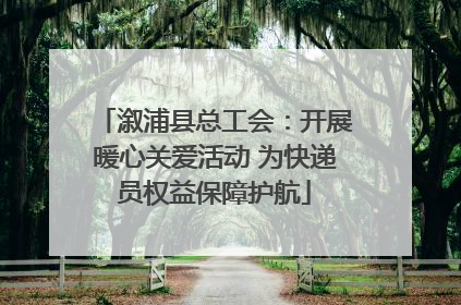 溆浦县总工会：开展暖心关爱活动 为快递员权益保障护航