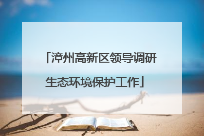 漳州高新区领导调研生态环境保护工作