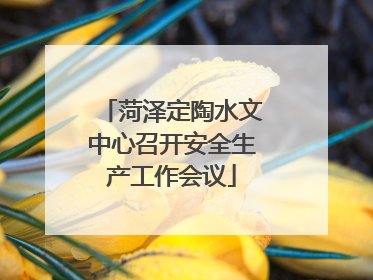 菏泽定陶水文中心召开安全生产工作会议
