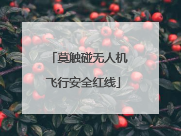 莫触碰无人机飞行安全红线