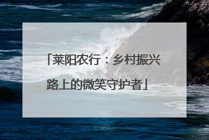 莱阳农行：乡村振兴路上的微笑守护者