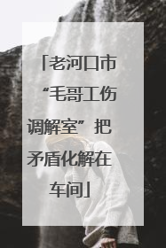 老河口市“毛哥工伤调解室”把矛盾化解在车间