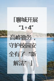 聊城开展“1+4”高峰勤务，守护校园安全有了“新解法”
