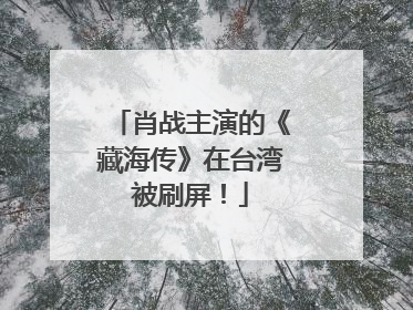 肖战主演的《藏海传》在台湾被刷屏！