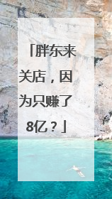 胖东来关店，因为只赚了8亿？