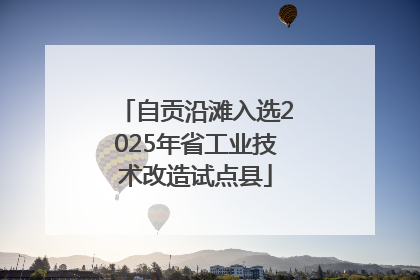 自贡沿滩入选2025年省工业技术改造试点县
