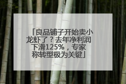 良品铺子开始卖小龙虾了？去年净利润下滑125%，专家称转型极为关键