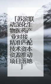 苏滨联动深化生物医药产业对接，精准匹配技术资本资源推动项目落地