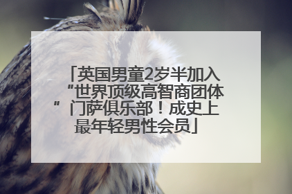 英国男童2岁半加入“世界顶级高智商团体”门萨俱乐部！成史上最年轻男性会员