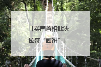 英国首相批法拉奇“画饼”