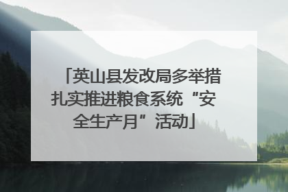 英山县发改局多举措扎实推进粮食系统“安全生产月”活动