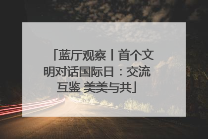蓝厅观察丨首个文明对话国际日：交流互鉴 美美与共