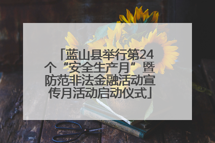 蓝山县举行第24个“安全生产月”暨防范非法金融活动宣传月活动启动仪式
