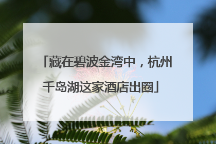 藏在碧波金湾中，杭州千岛湖这家酒店出圈