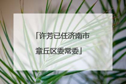 许芳已任济南市章丘区委常委