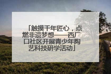 触摸千年匠心，点燃非遗梦想——西厂口社区开展青少年陶艺科技研学活动