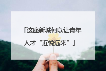 这座新城何以让青年人才“近悦远来”
