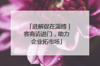 进解促在淄博｜客商请进门，助力企业拓市场