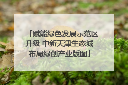 赋能绿色发展示范区升级 中新天津生态城布局绿创产业版图