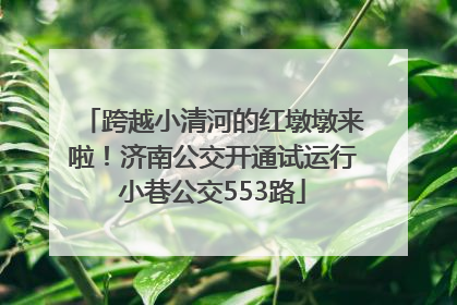 跨越小清河的红墩墩来啦！济南公交开通试运行小巷公交553路