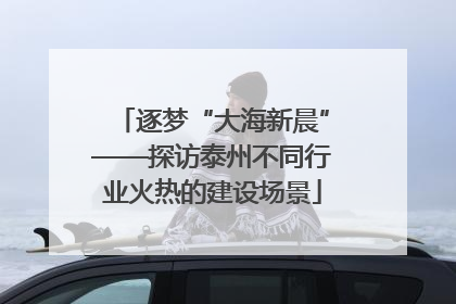 逐梦“大海新晨”——探访泰州不同行业火热的建设场景
