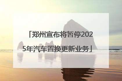 郑州宣布将暂停2025年汽车置换更新业务