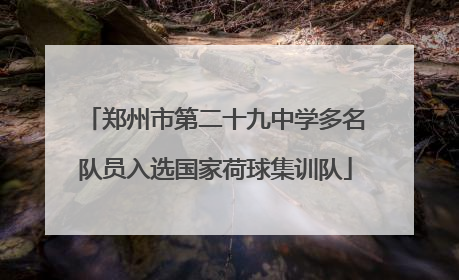 郑州市第二十九中学多名队员入选国家荷球集训队