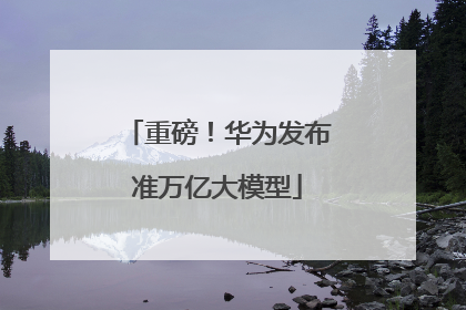 重磅！华为发布准万亿大模型