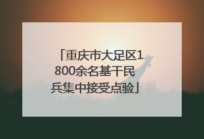 重庆市大足区1800余名基干民兵集中接受点验