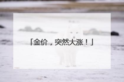 金价，突然大涨！