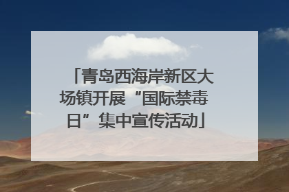 青岛西海岸新区大场镇开展“国际禁毒日”集中宣传活动