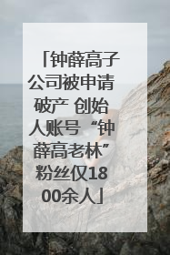 钟薛高子公司被申请破产 创始人账号“钟薛高老林”粉丝仅1800余人