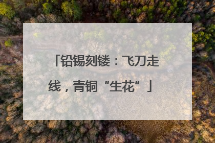 铅锡刻镂：飞刀走线，青铜“生花”