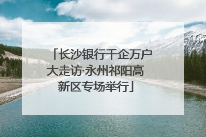 长沙银行千企万户大走访·永州祁阳高新区专场举行