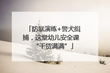防暴演练+警犬缉捕，这堂幼儿安全课“干货满满”