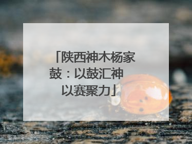 陕西神木杨家鼓：以鼓汇神 以赛聚力