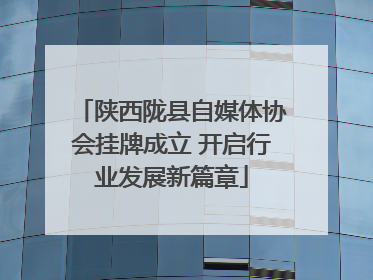 陕西陇县自媒体协会挂牌成立 开启行业发展新篇章
