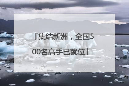 集结新洲，全国500名高手已就位