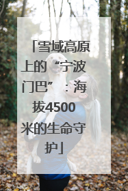 雪域高原上的“宁波门巴”：海拔4500米的生命守护