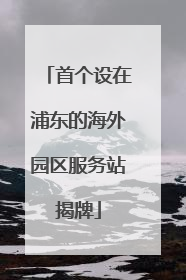 首个设在浦东的海外园区服务站揭牌