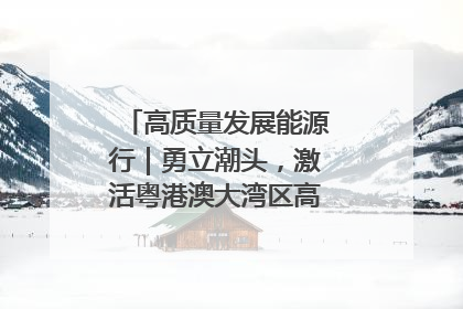 高质量发展能源行｜勇立潮头，激活粤港澳大湾区高质量发展动力源