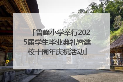 鲁峰小学举行2025届学生毕业典礼暨建校十周年庆祝活动
