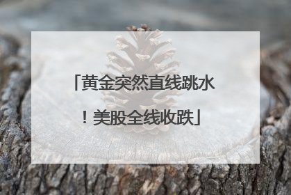 黄金突然直线跳水！美股全线收跌