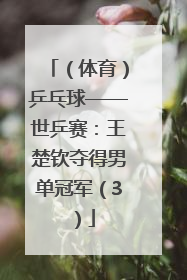 （体育）乒乓球——世乒赛：王楚钦夺得男单冠军（3）